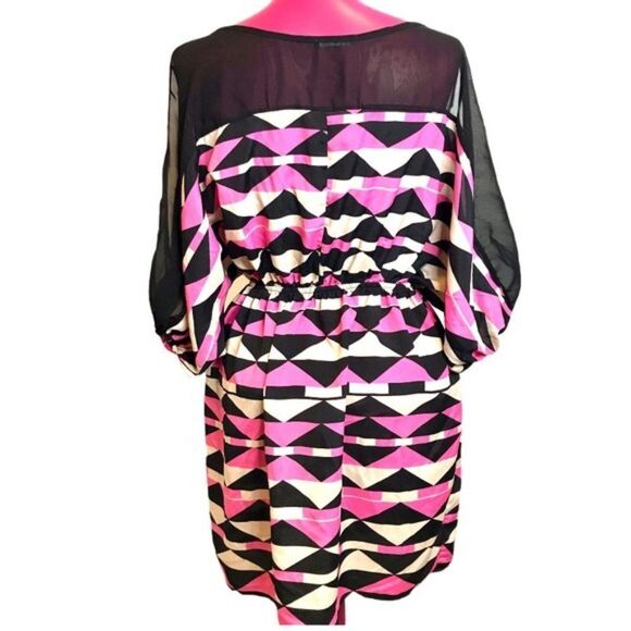 Soprano Geometric Cold Shoulder Dress sz L - Picture 2 of 8